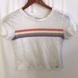 Hollister cropped striped top